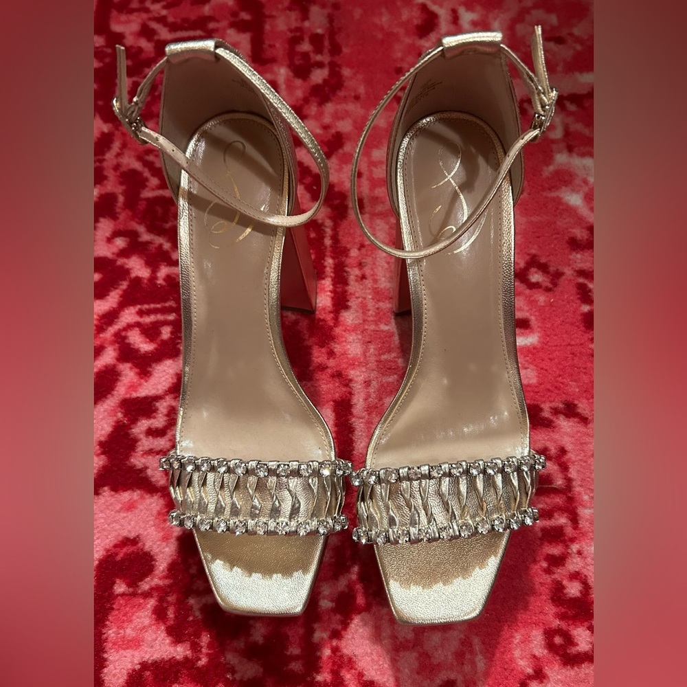 Sam Edelman Gold Ninette Platform Heels